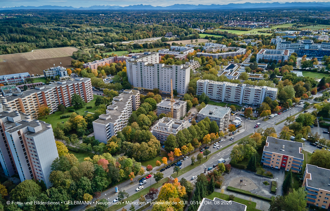 08.10.2020 - Aufstockungsbaustelle Oskar-Maria-Graf-Ring in Neuperlach